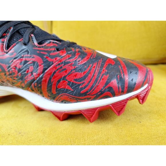 Under Armour Highlight Clutchfit Cleats Men Sz 13 Red & Black Football Shoes
